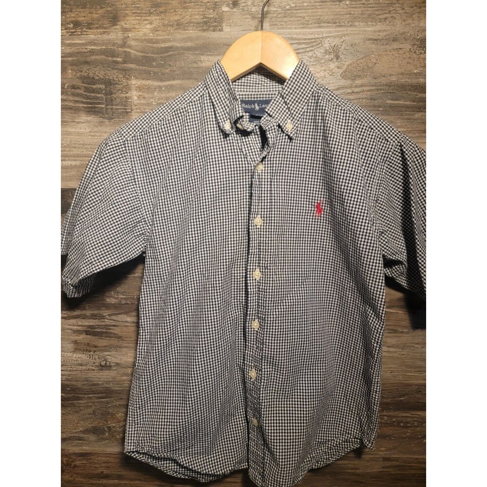 Boy's RALPH LAUREN size Small plaid short sleeve shirt
